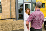 Rachel speaking with local business community